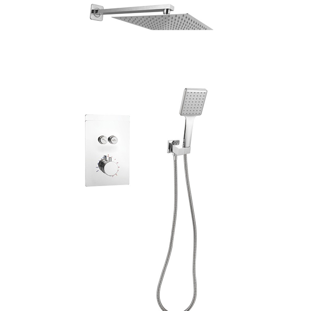 Two function constant temperature button shower set