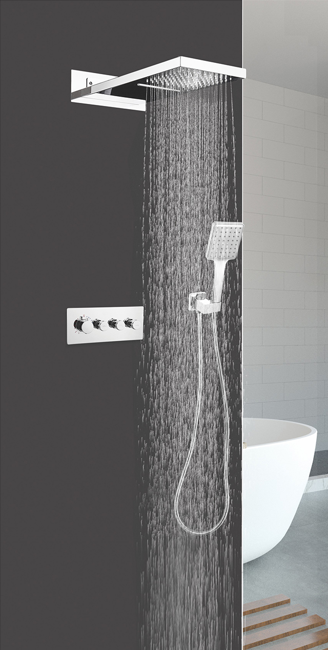 Three function constant temperature shower set