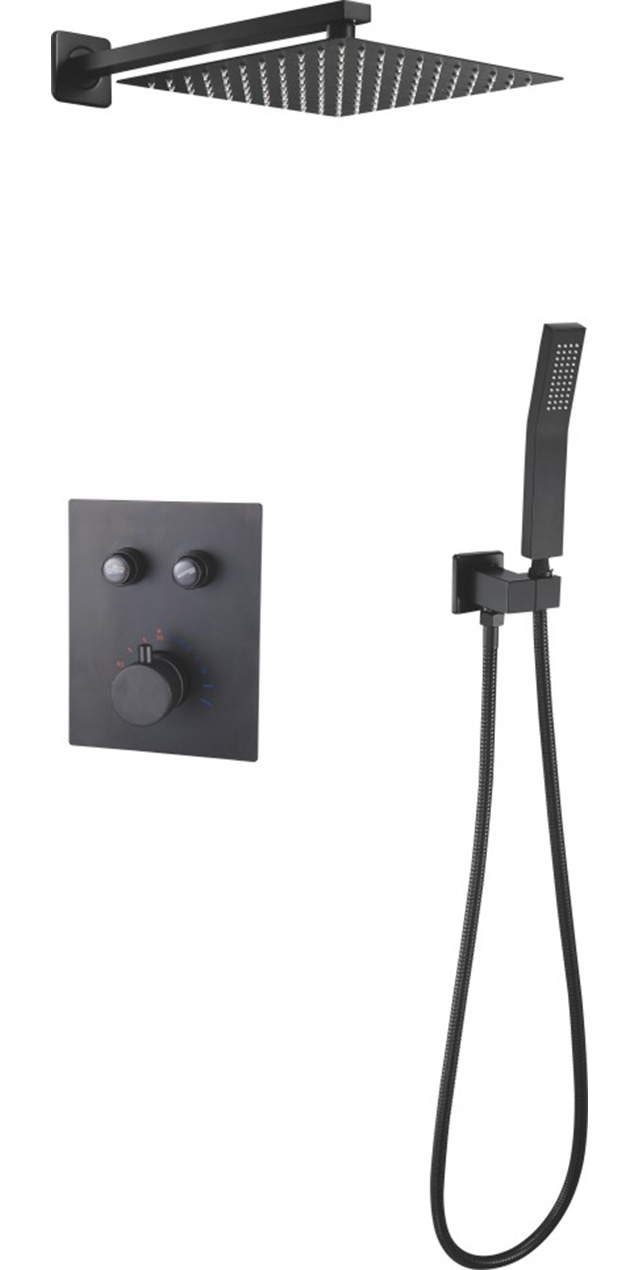 Two function constant temperature button shower set