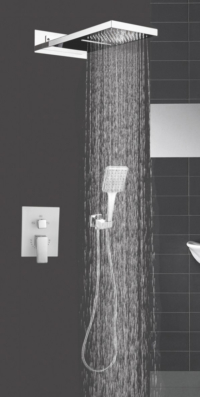 Three function constant temperature shower set