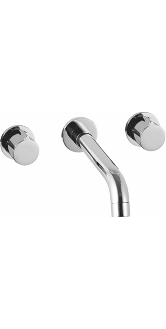 Wall 3PC Bathroom basin faucet